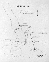 Apollo 15 EVA routes