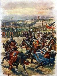 French cavalry charge at Crecy