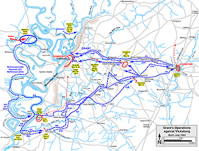Vicksburg campaign map
