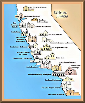 California missions map