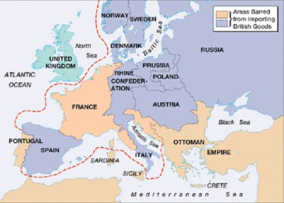 Continental System map