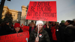 Denver teachers on strike