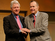 George Bush and Bill Clinton