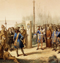 La Salle claiming Louisiana