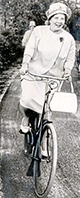 Princess Juliana on a bicycle