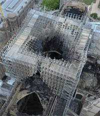 Notre Dame Cathedral scaffolding