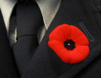 Poppy on lapel