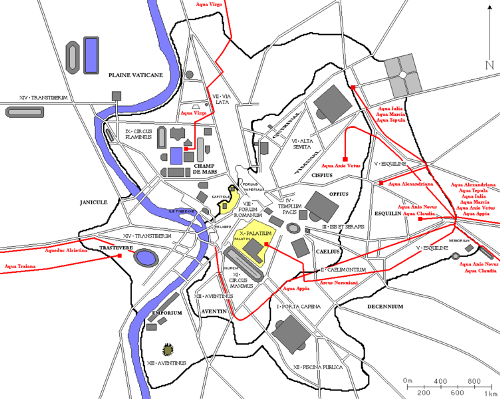 Roman aqueducts map