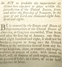 1807 Slave Trade ban act