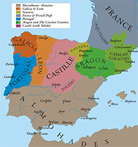 Spain map 1210