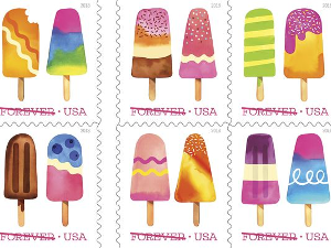 Scratch and sniff stamps
