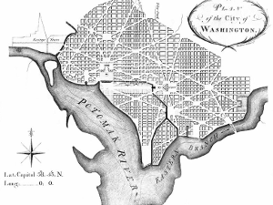 Early map for Washington, D.C.
