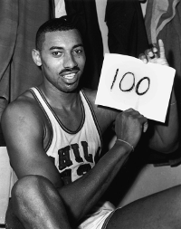 Wilt Chamberlain scores 100