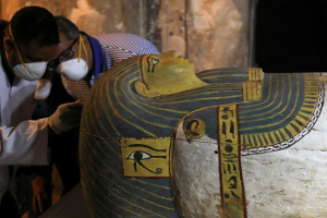 Well preserved mummy found in sarcophagus